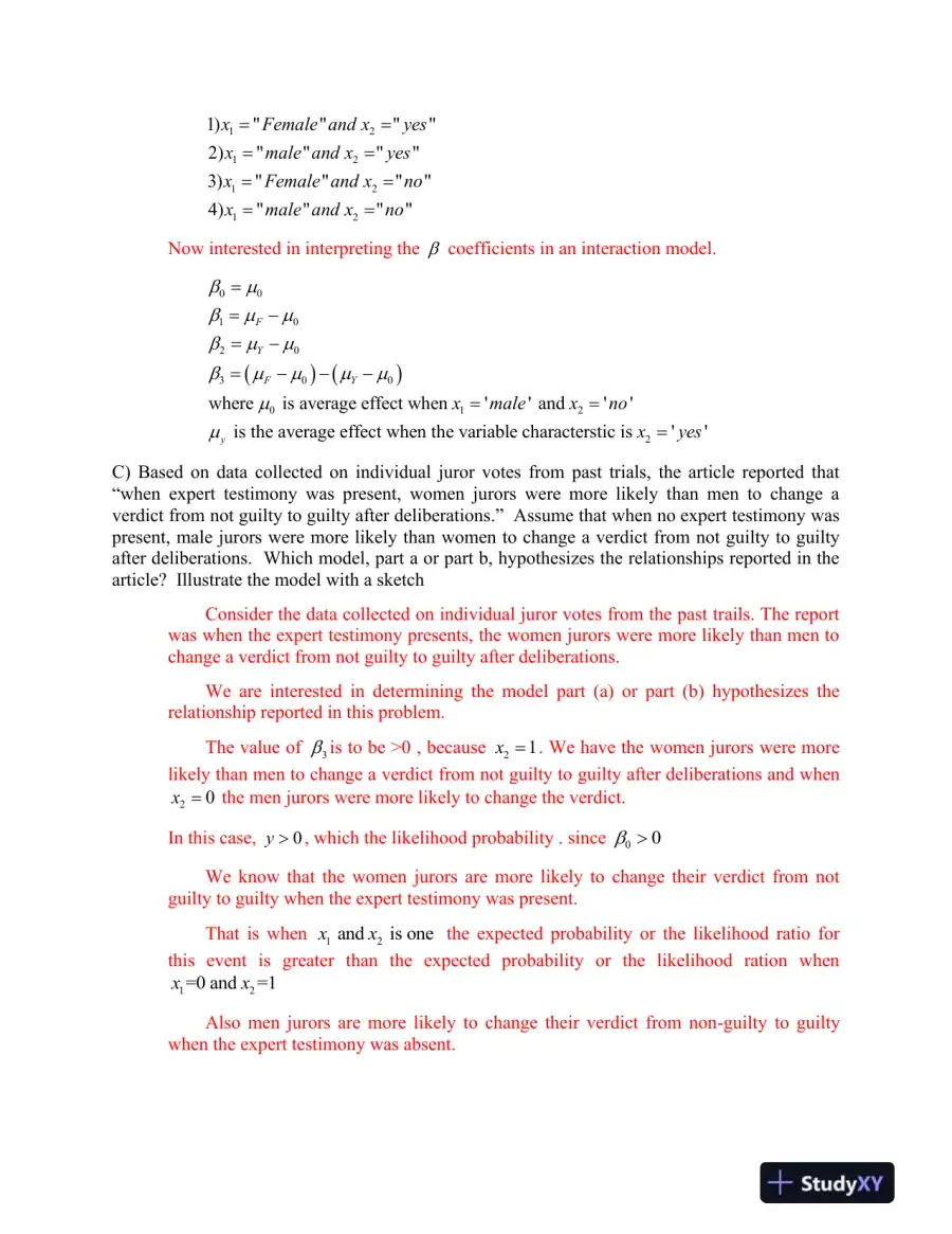 Analysis of Regression Models and Interactions in Various Statistical Contexts, page 4