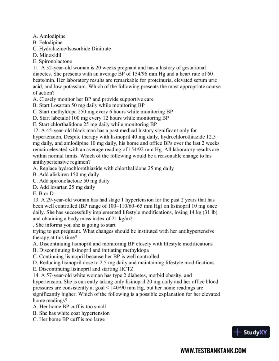 Advanced Health Assessment and Diagnostic Reasoning, 3rd Edition Test Bank, page 18