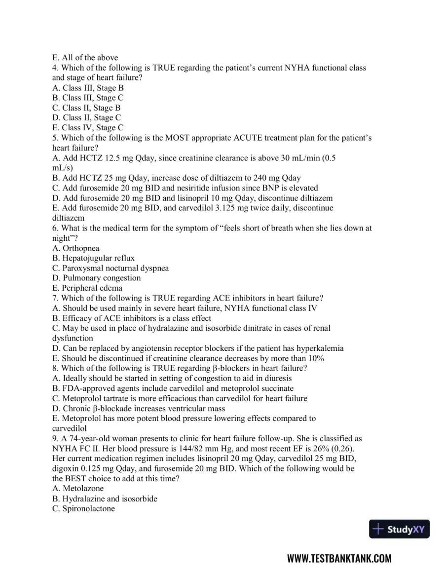 Advanced Health Assessment and Diagnostic Reasoning, 3rd Edition Test Bank, page 21