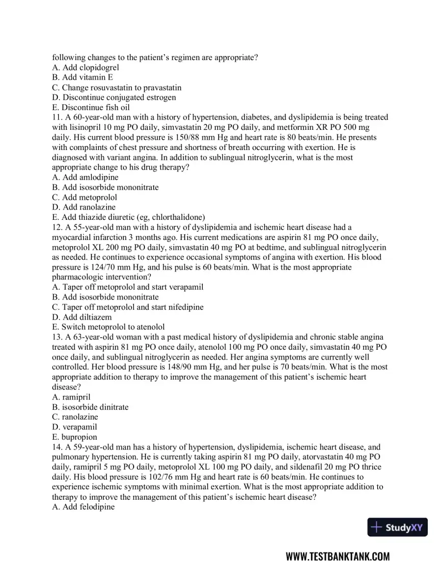 Advanced Health Assessment and Diagnostic Reasoning, 3rd Edition Test Bank, page 26