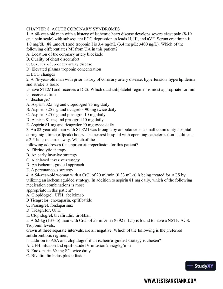 Advanced Health Assessment and Diagnostic Reasoning, 3rd Edition Test Bank, page 28