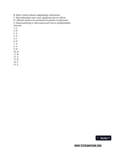 Advanced Health Assessment and Diagnostic Reasoning, 3rd Edition Test Bank - Page 8 preview image