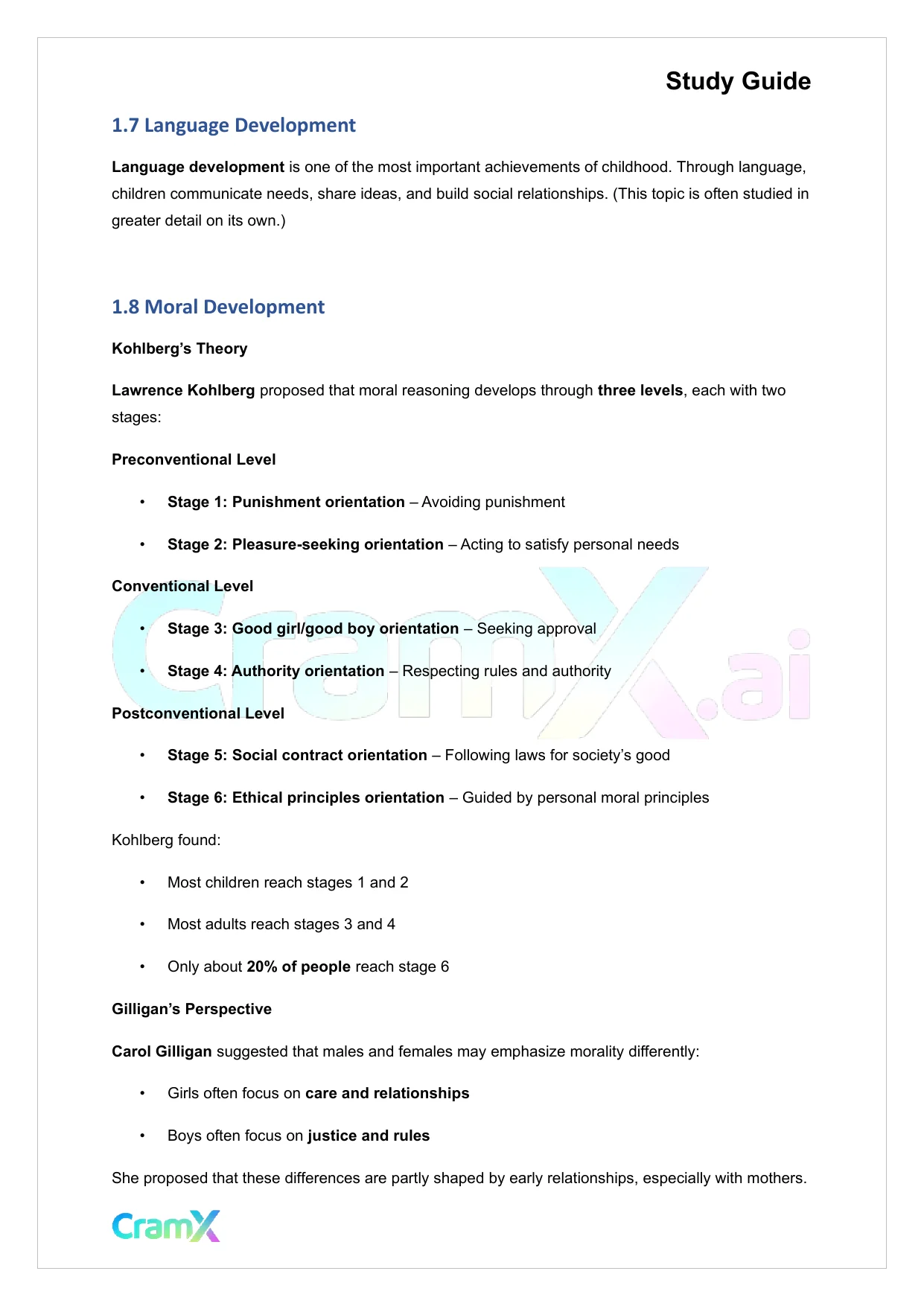 Psychology - Developmental Psychology Age 0–13 - Page 5 preview image