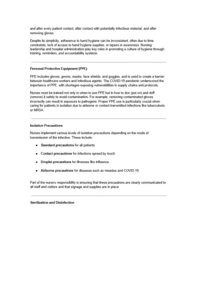 Infection Control in Nursing Practice - Page 2 preview image