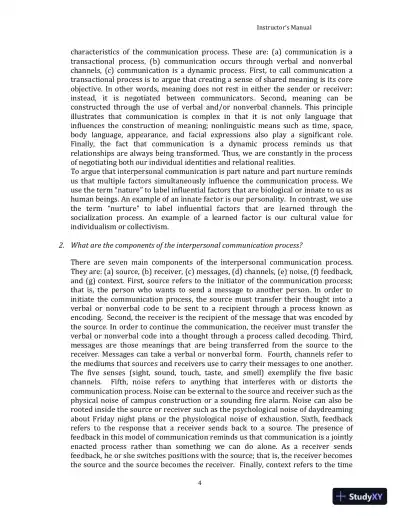 Lecture Notes for Your Interpersonal Communication , 1st Edition - Page 20 preview image