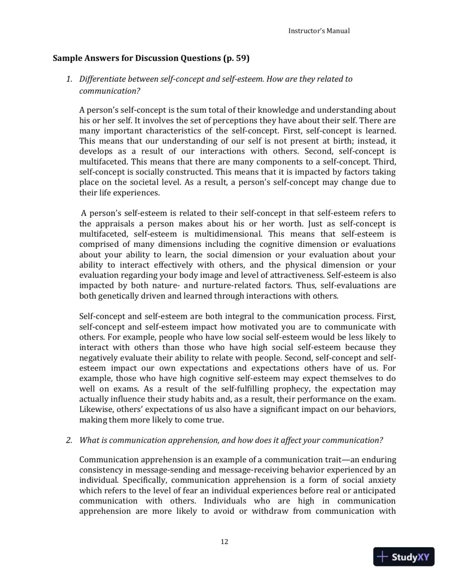 Lecture Notes for Your Interpersonal Communication , 1st Edition, page 28