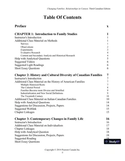 Changing Families : Relationships In Context, Third Canadian Edition Lecture Notes - Page 1 preview image