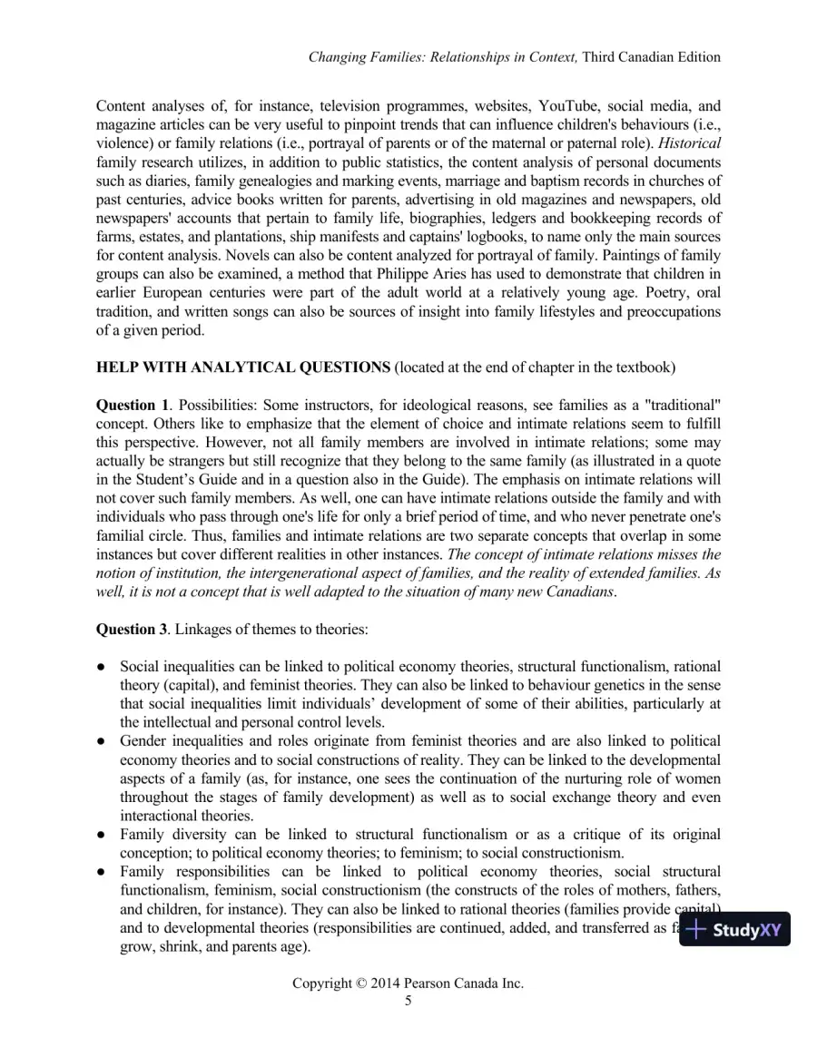 Changing Families : Relationships In Context, Third Canadian Edition Lecture Notes, page 10