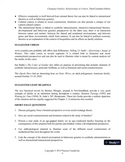 Changing Families : Relationships In Context, Third Canadian Edition Lecture Notes - Page 11 preview image