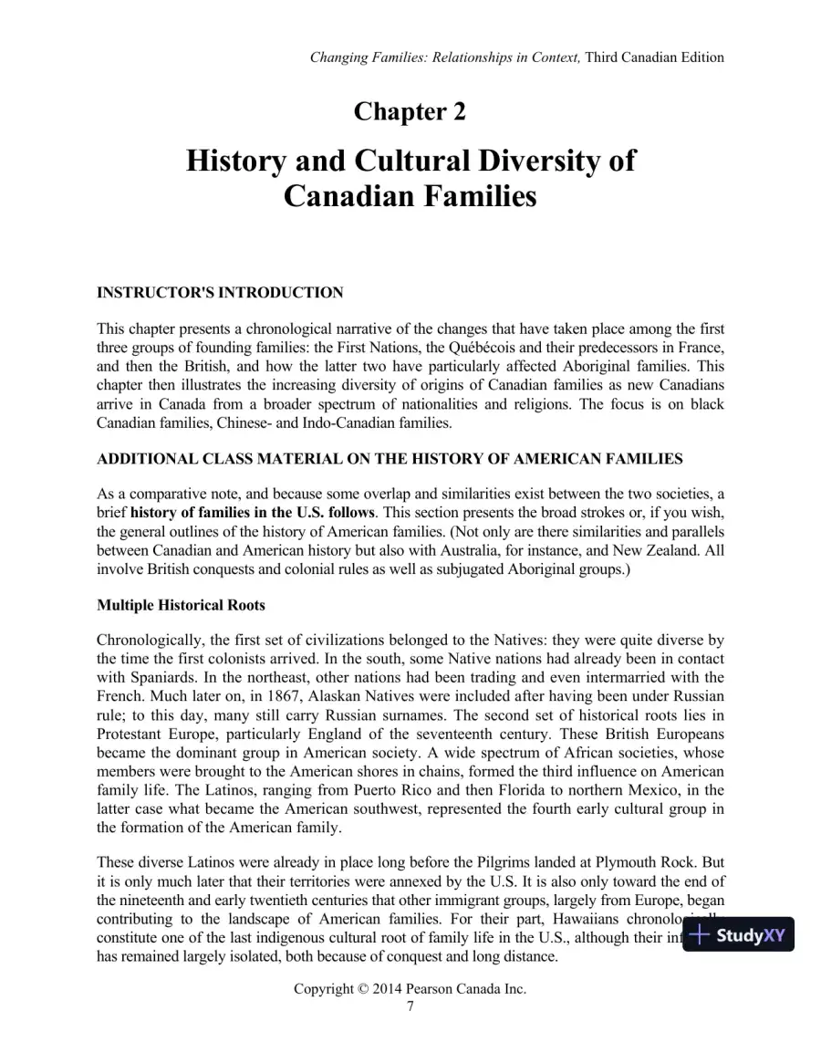 Changing Families : Relationships In Context, Third Canadian Edition Lecture Notes, page 12