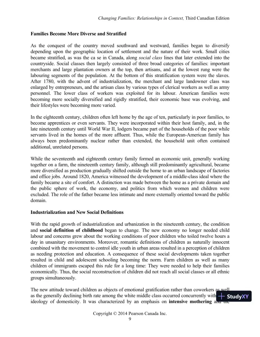 Changing Families : Relationships In Context, Third Canadian Edition Lecture Notes, page 14