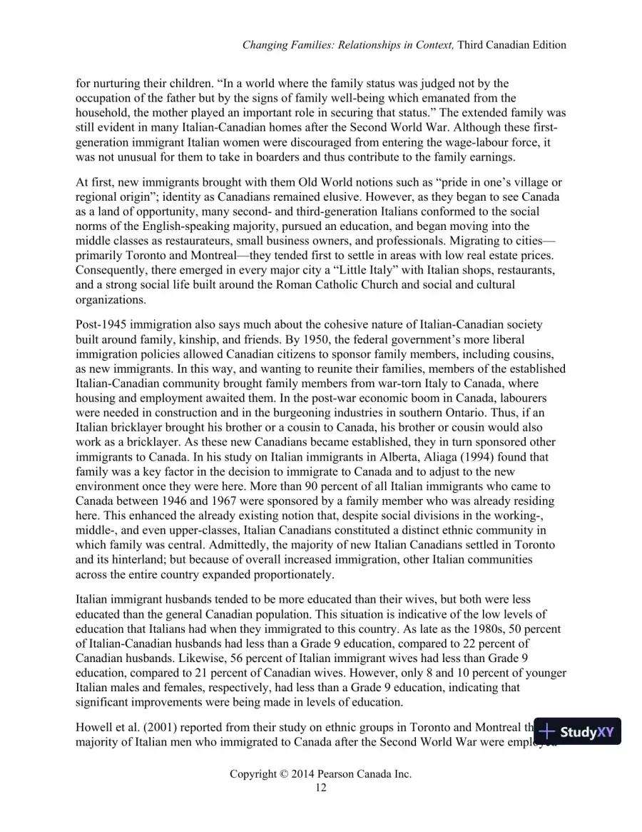 Changing Families : Relationships In Context, Third Canadian Edition Lecture Notes, page 17