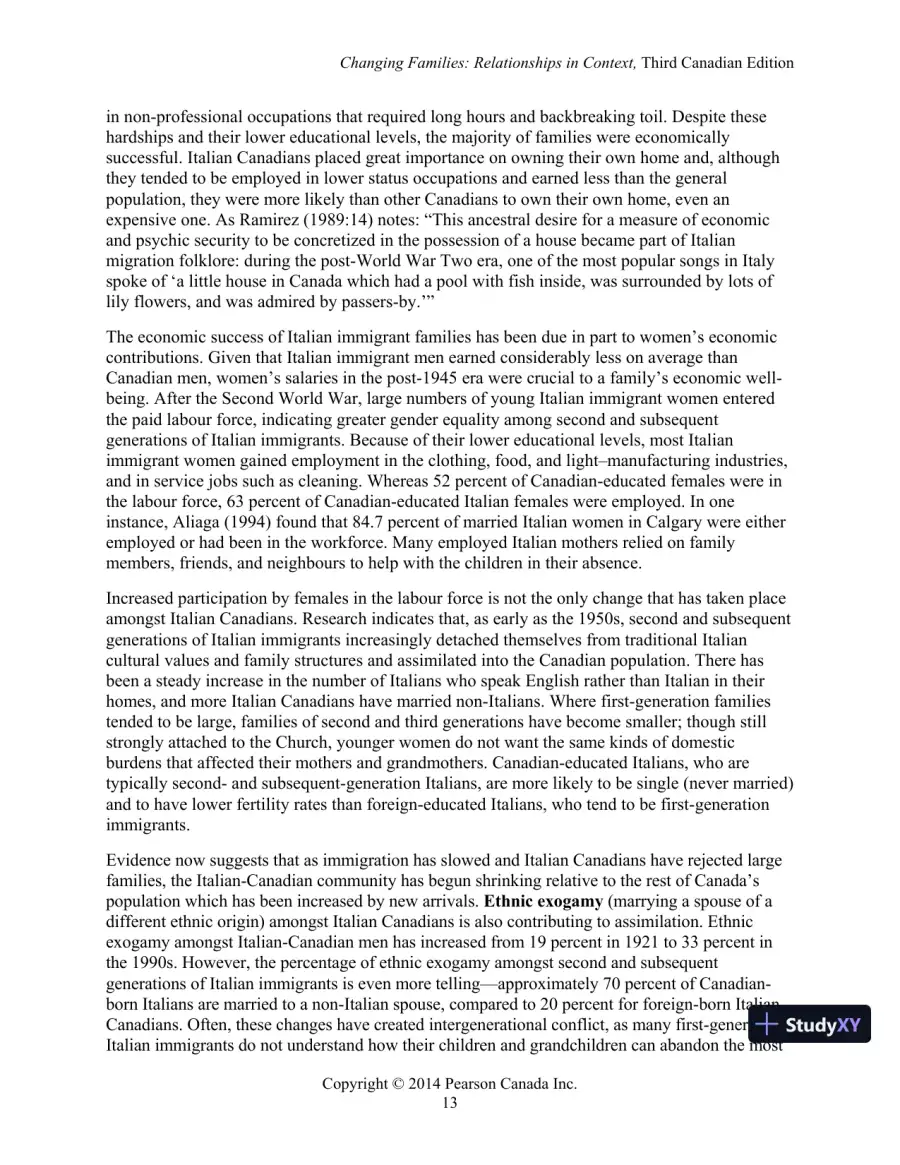 Changing Families : Relationships In Context, Third Canadian Edition Lecture Notes, page 18