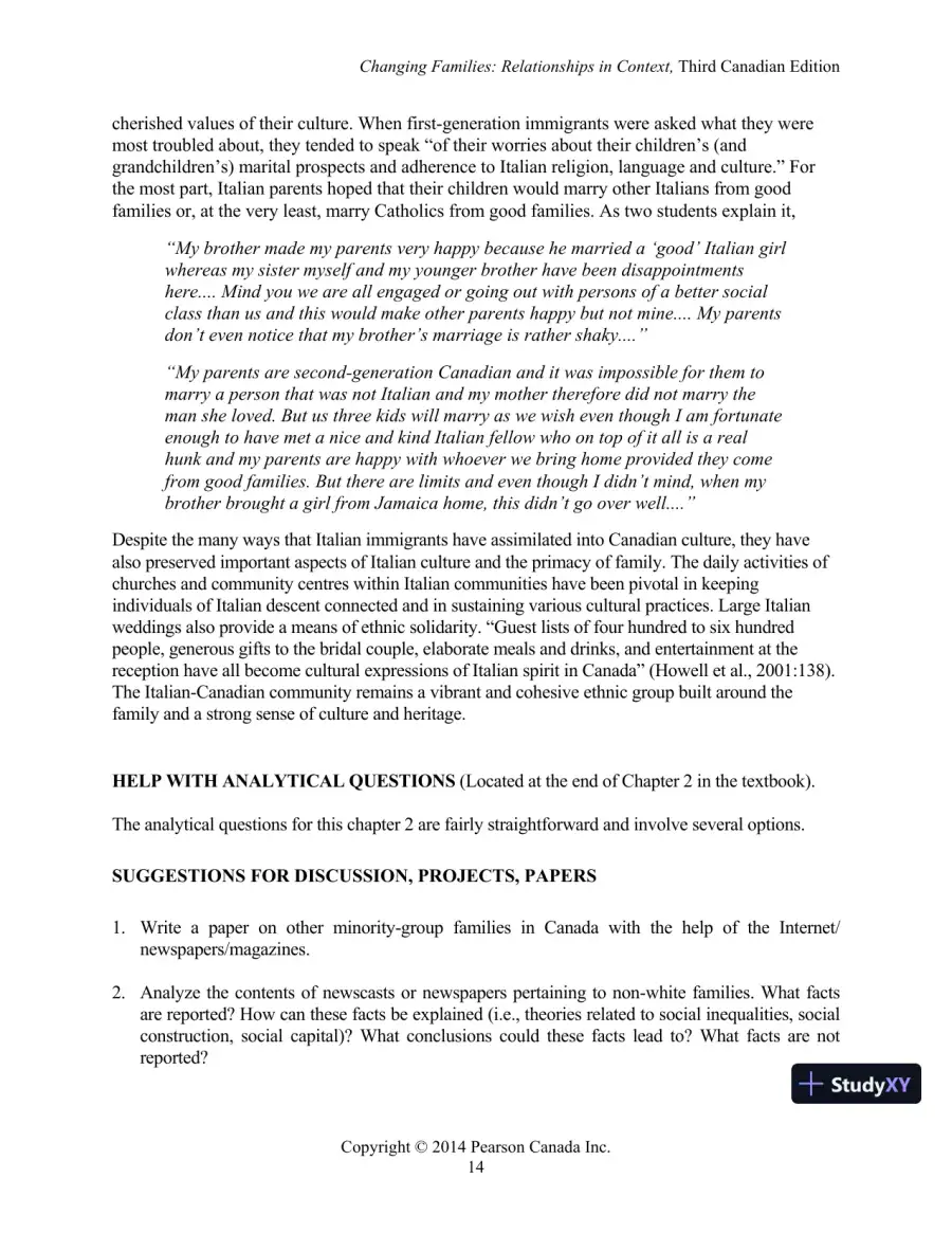Changing Families : Relationships In Context, Third Canadian Edition Lecture Notes, page 19