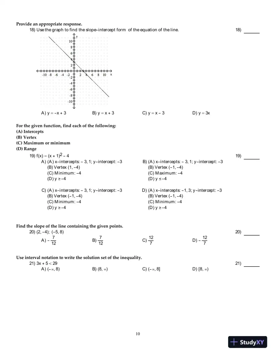 Test Bank for Calculus for Business, Economics, Life Sciences, and Social Sciences, 14th Edition, page 11
