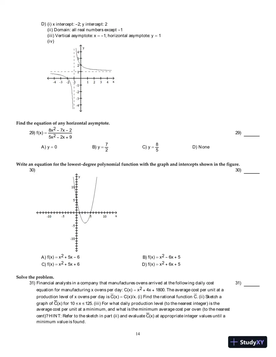 Test Bank for Calculus for Business, Economics, Life Sciences, and Social Sciences, 14th Edition, page 15