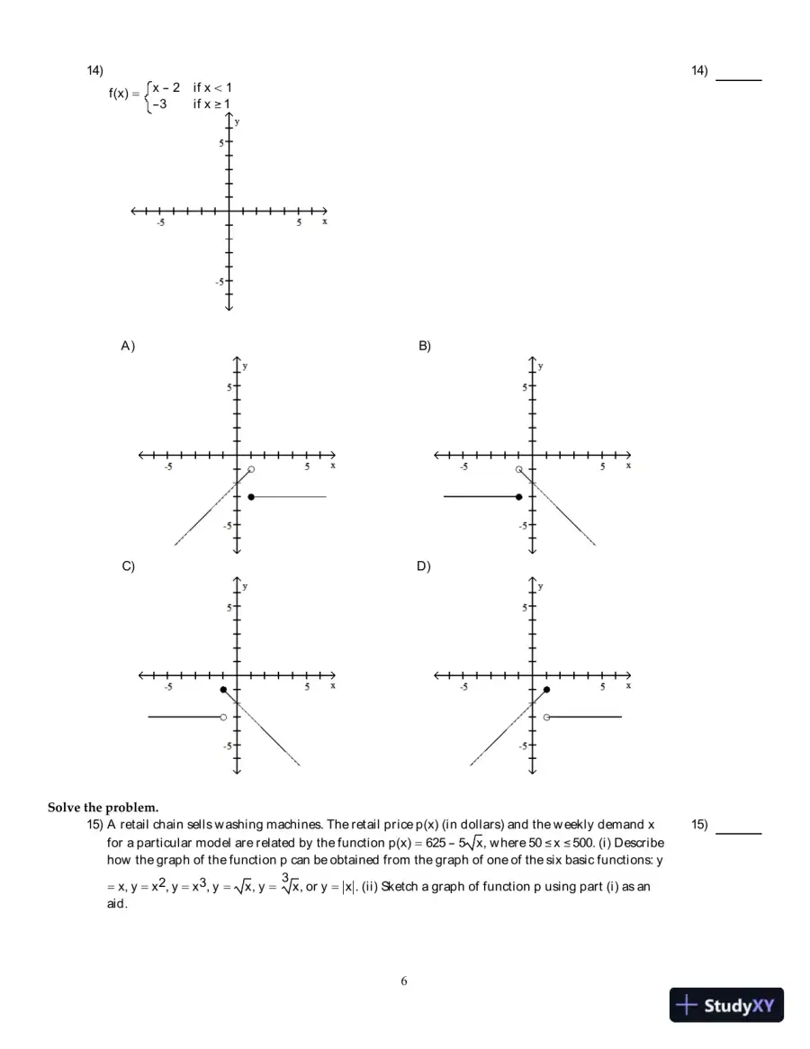 Test Bank for Calculus for Business, Economics, Life Sciences, and Social Sciences, 14th Edition, page 7