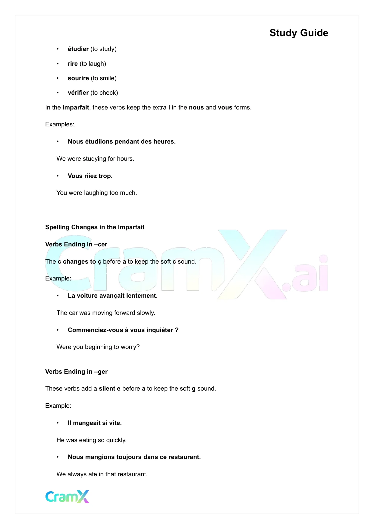French II – Past Tenses - Page 5 preview image