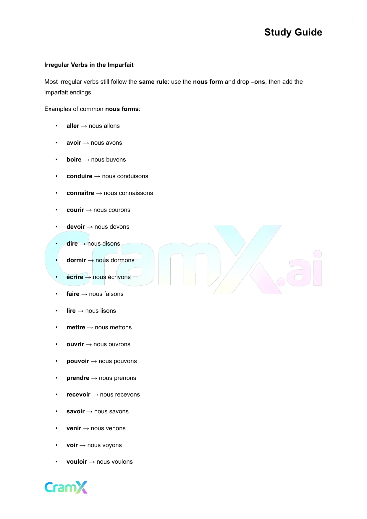 French II – Past Tenses - Page 6 preview image