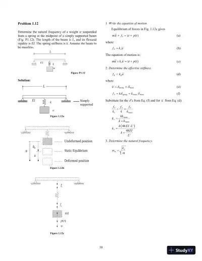 Dynamics of Structures, 5th Edition Solution Manual - Page 11 preview image