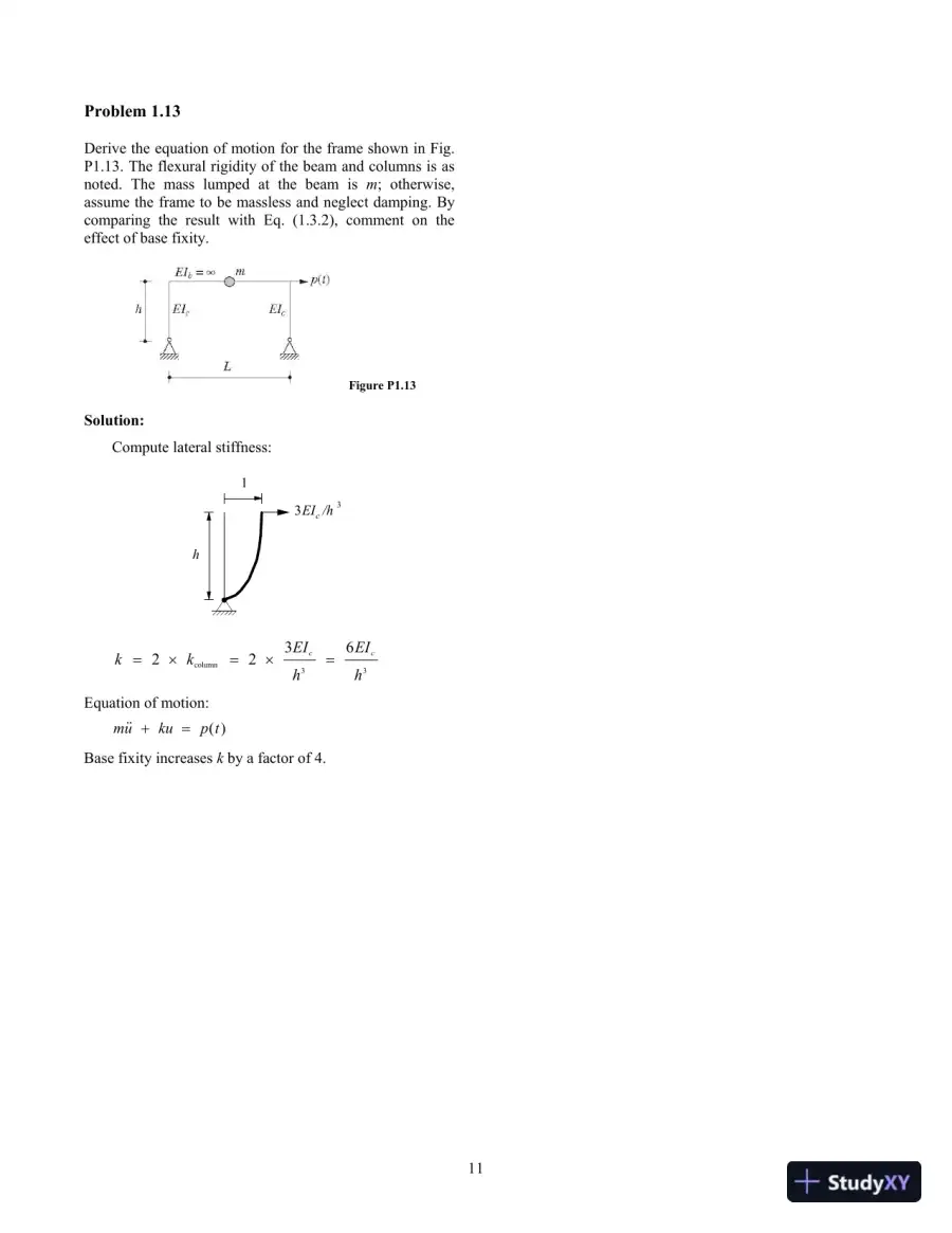 Dynamics of Structures, 5th Edition Solution Manual, page 12