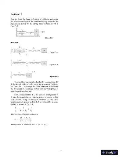 Dynamics of Structures, 5th Edition Solution Manual - Page 4 preview image