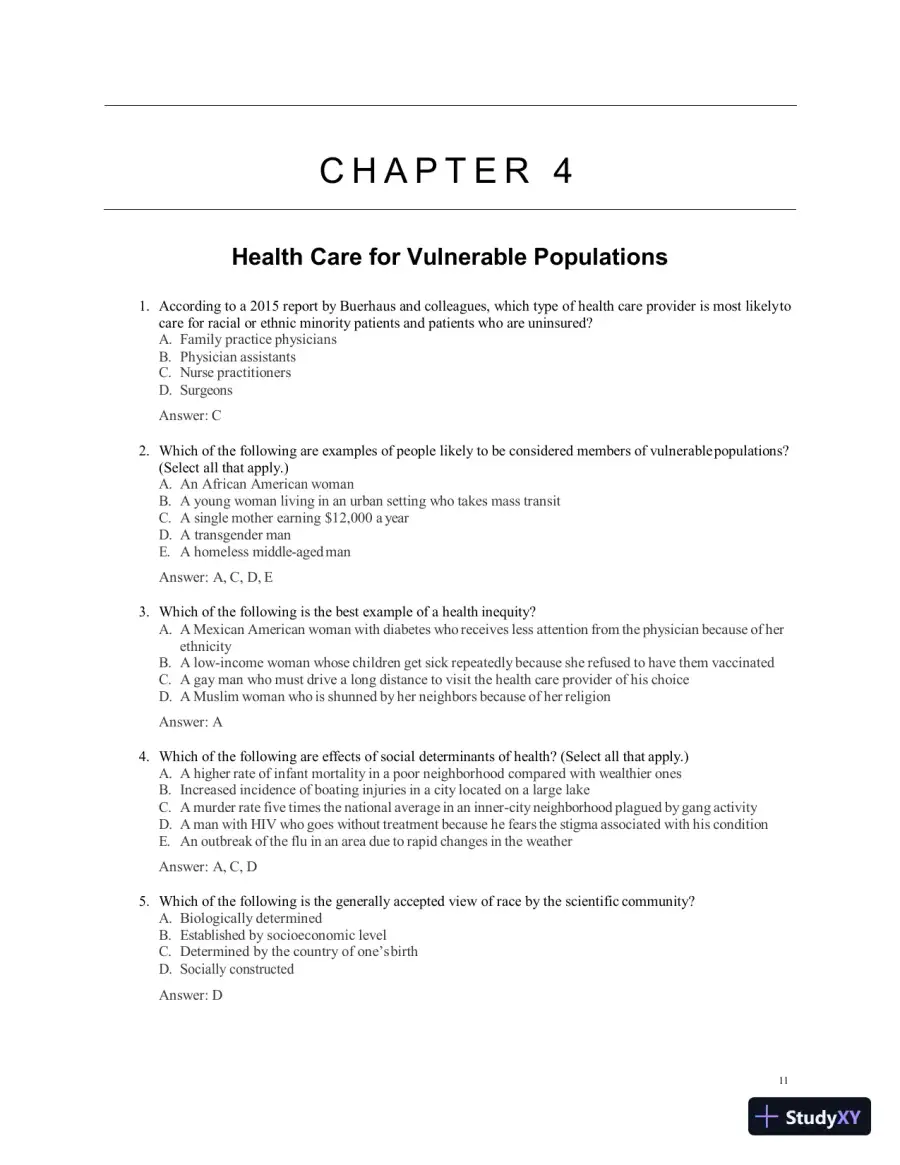 Test Bank for Women's Health Care in Advanced Practice Nursing, 2nd Edition (Chapters 1-46), page 12