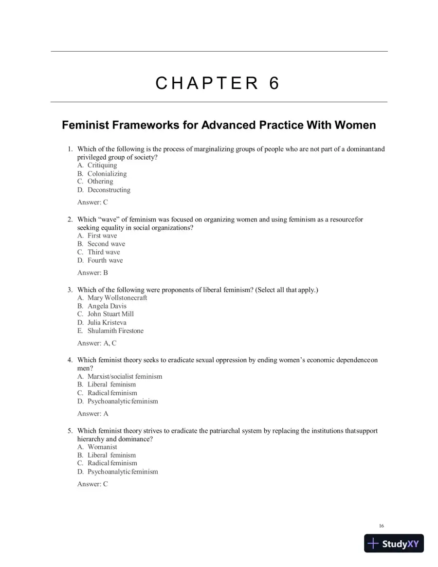 Test Bank for Women's Health Care in Advanced Practice Nursing, 2nd Edition (Chapters 1-46), page 17