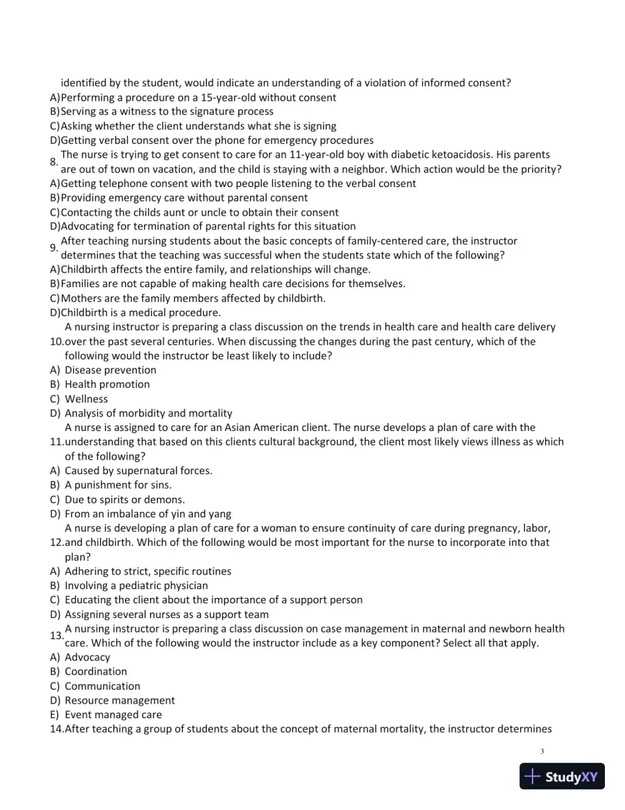 Test Bank for Women's Health Care in Advanced Practice Nursing, 2nd Edition (Chapters 1-46), page 4