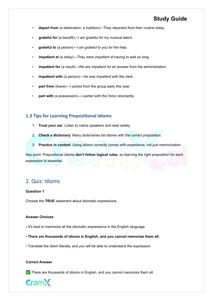 Grammar - Idioms, Cliches, Jargon, Slang, Euphemisms, and Wordiness, page 3
