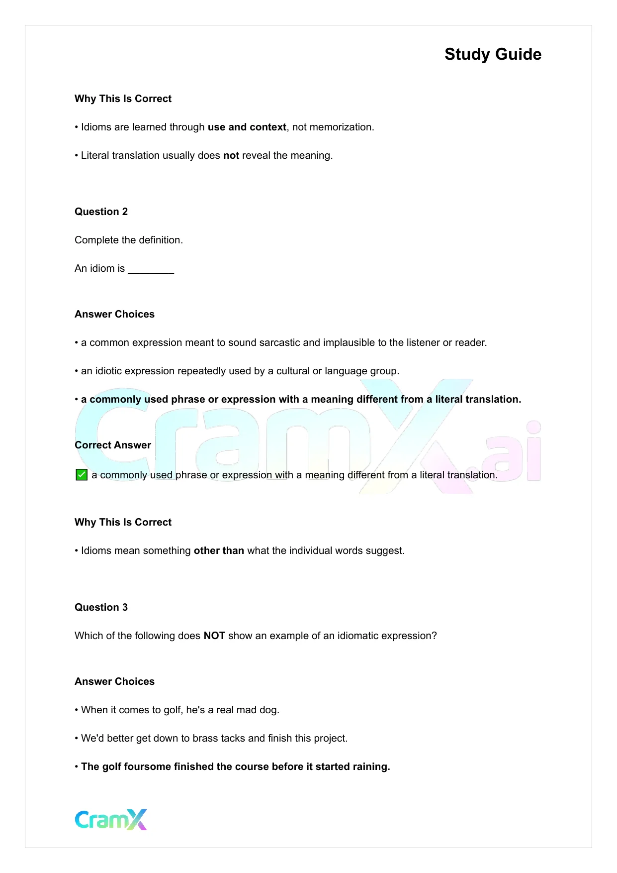 Grammar - Idioms, Cliches, Jargon, Slang, Euphemisms, and Wordiness - Page 4 preview image