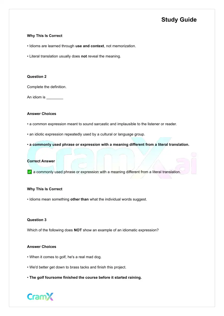 Grammar - Idioms, Cliches, Jargon, Slang, Euphemisms, and Wordiness, page 4