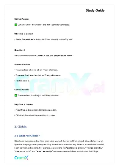 Grammar - Idioms, Cliches, Jargon, Slang, Euphemisms, and Wordiness - Page 6 preview image