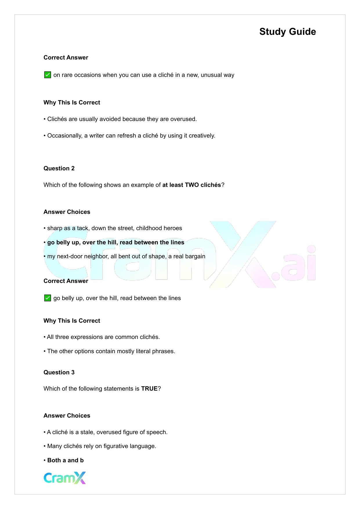 Grammar - Idioms, Cliches, Jargon, Slang, Euphemisms, and Wordiness - Page 9 preview image