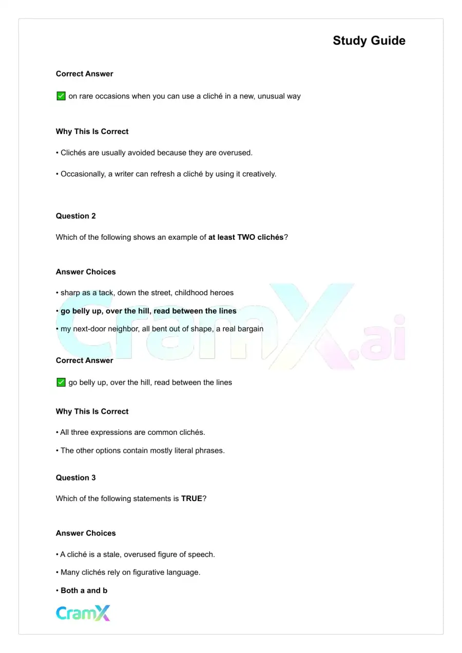 Grammar - Idioms, Cliches, Jargon, Slang, Euphemisms, and Wordiness, page 9