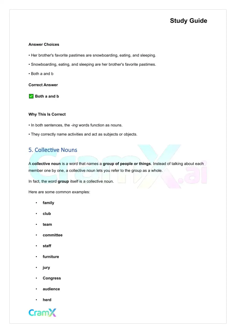 English - Noun Person, Place, Thing, Idea, or Acti, page 10