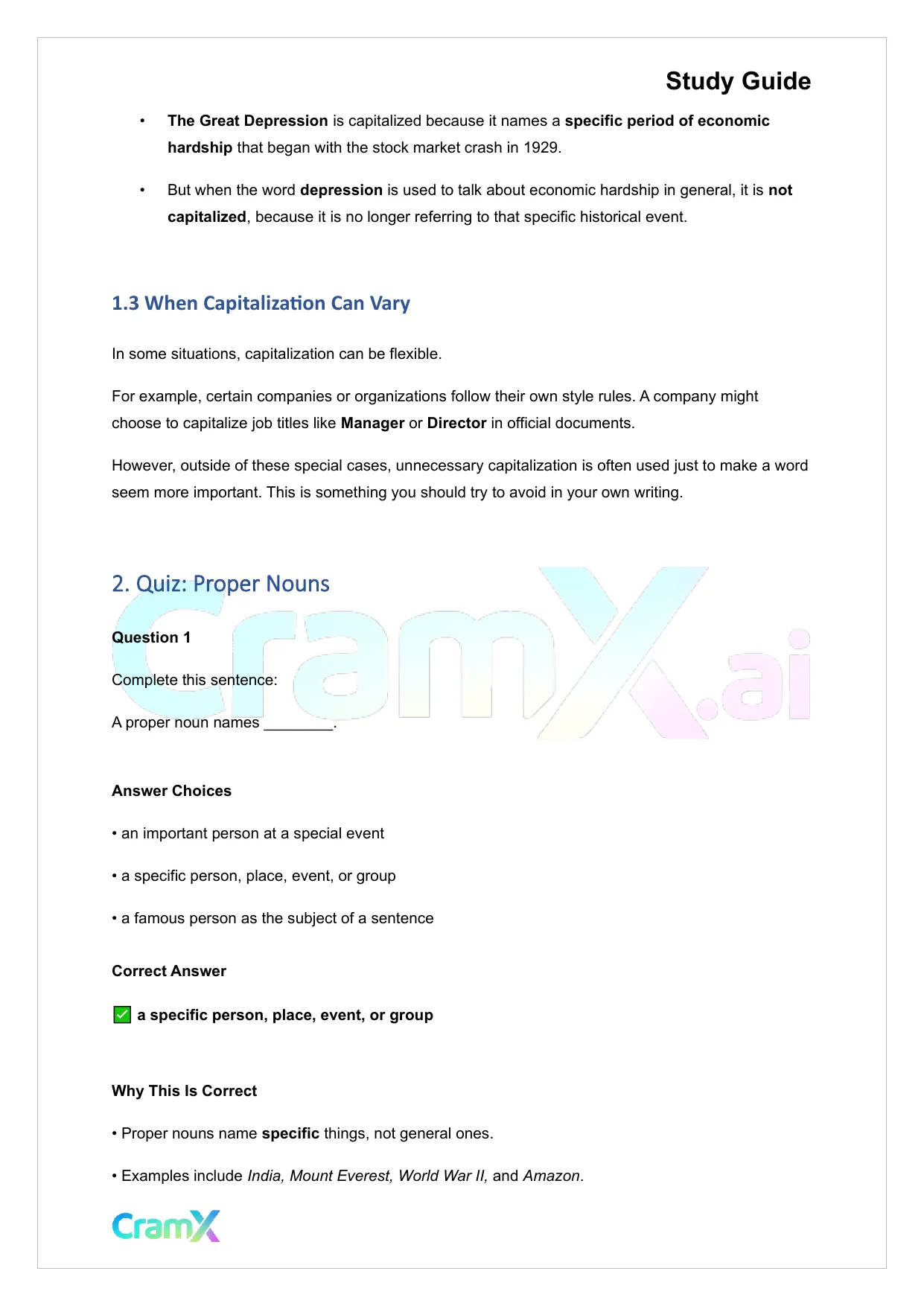English - Noun Person, Place, Thing, Idea, or Acti - Page 2 preview image