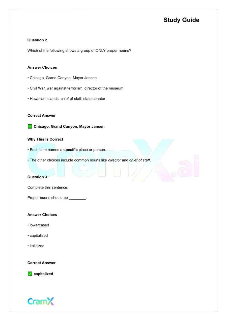 English - Noun Person, Place, Thing, Idea, or Acti, page 3