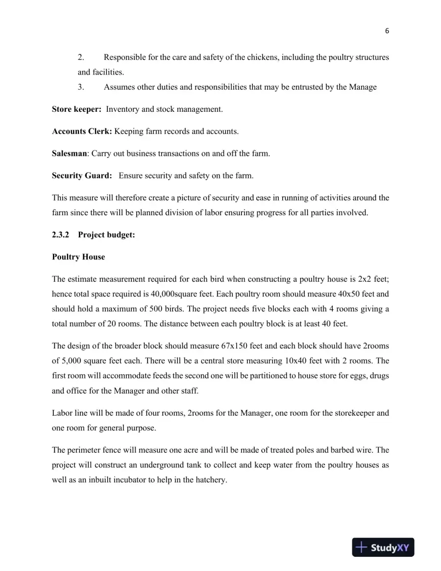 BC580 Strategic Management Poultry Farm Project, page 7