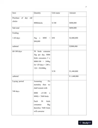 BC580 Strategic Management Poultry Farm Project - Page 8 preview image