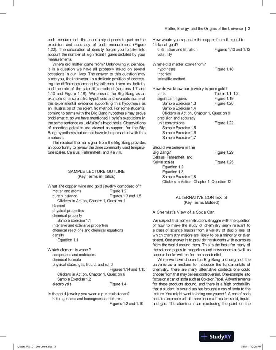 Lecture Notes for Chemistry: The Science in Context, 3rd Edition, page 10