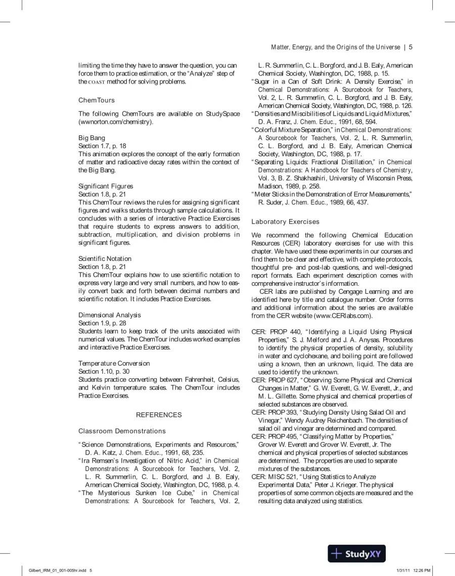Lecture Notes for Chemistry: The Science in Context, 3rd Edition, page 12