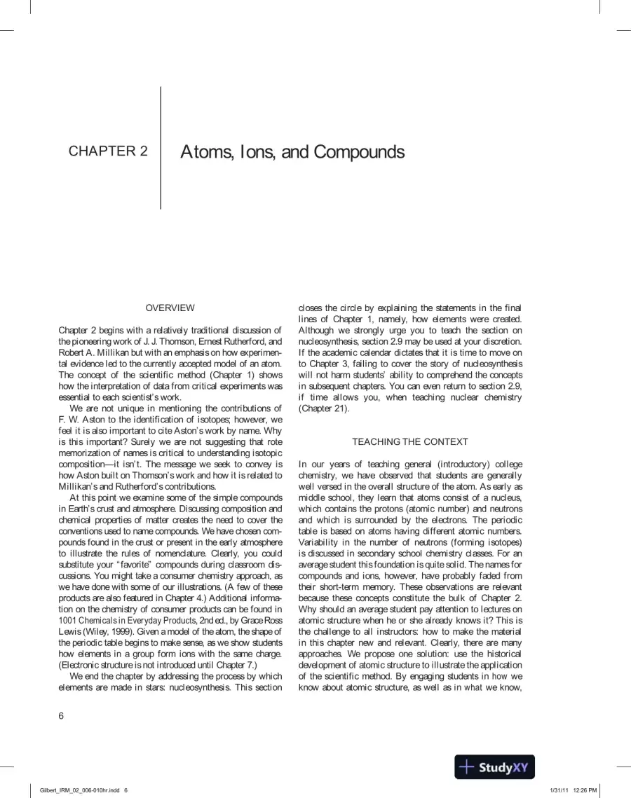 Lecture Notes for Chemistry: The Science in Context, 3rd Edition, page 13