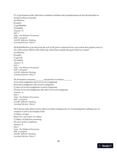 Test Bank for Principles of Macroeconomics, 12th Edition - Page 29 preview image