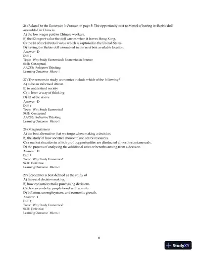 Test Bank for Principles of Macroeconomics, 12th Edition - Page 9 preview image