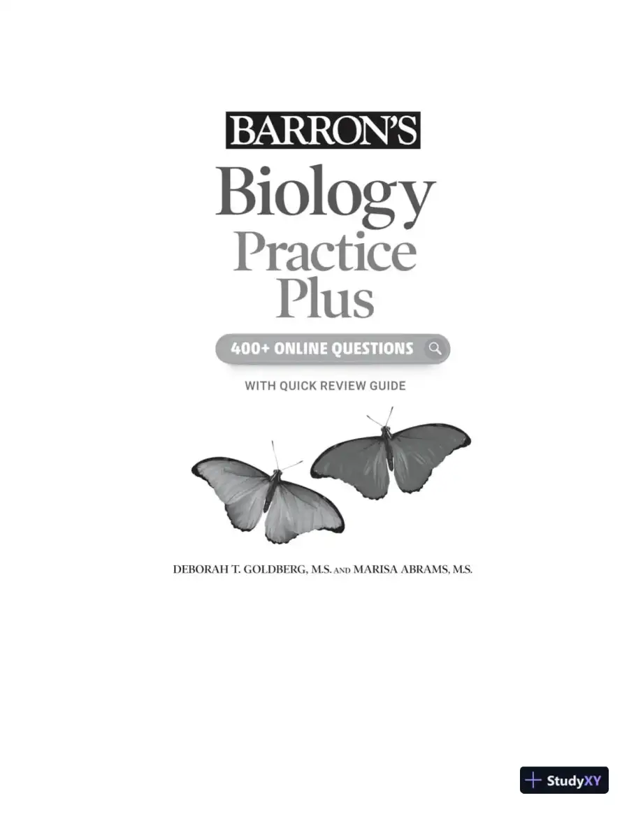Barron's Biology Practice Plus: 400+ Online Questions and Quick Study Review (2022), page 4