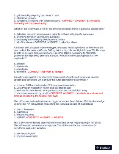 2023-2024 NR601 Pharmacology Final Exam With Answers (100 Solved Questions) - Page 4 preview image