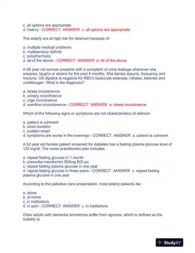 2023-2024 NR601 Pharmacology Final Exam With Answers (100 Solved Questions) - Page 5 preview image