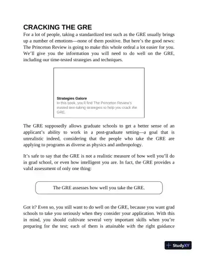 Princeton Review GRE Premium Prep, 2024: 7 Practice Tests + Review and Techniques (2023) - Page 20 preview image