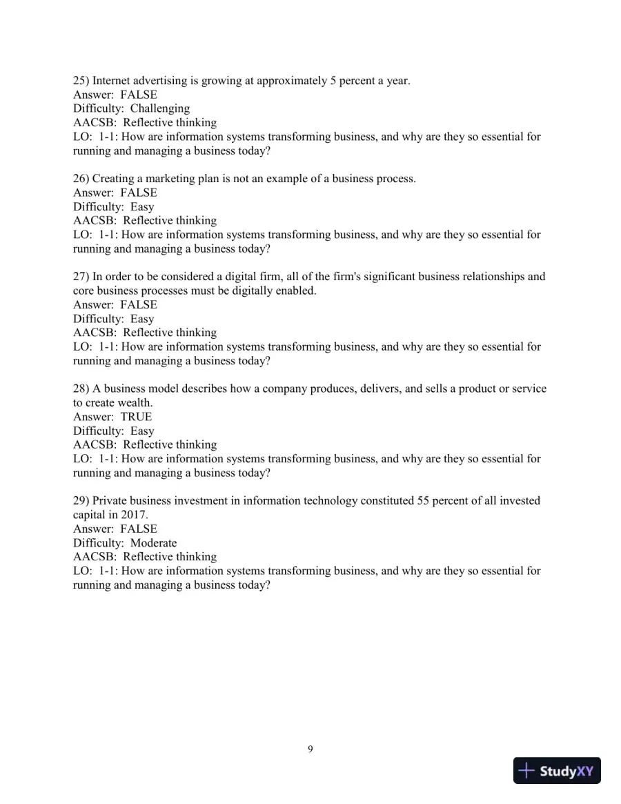 Test Bank For Management Information Systems: Managing the Digital Firm, 16th Edition, page 10